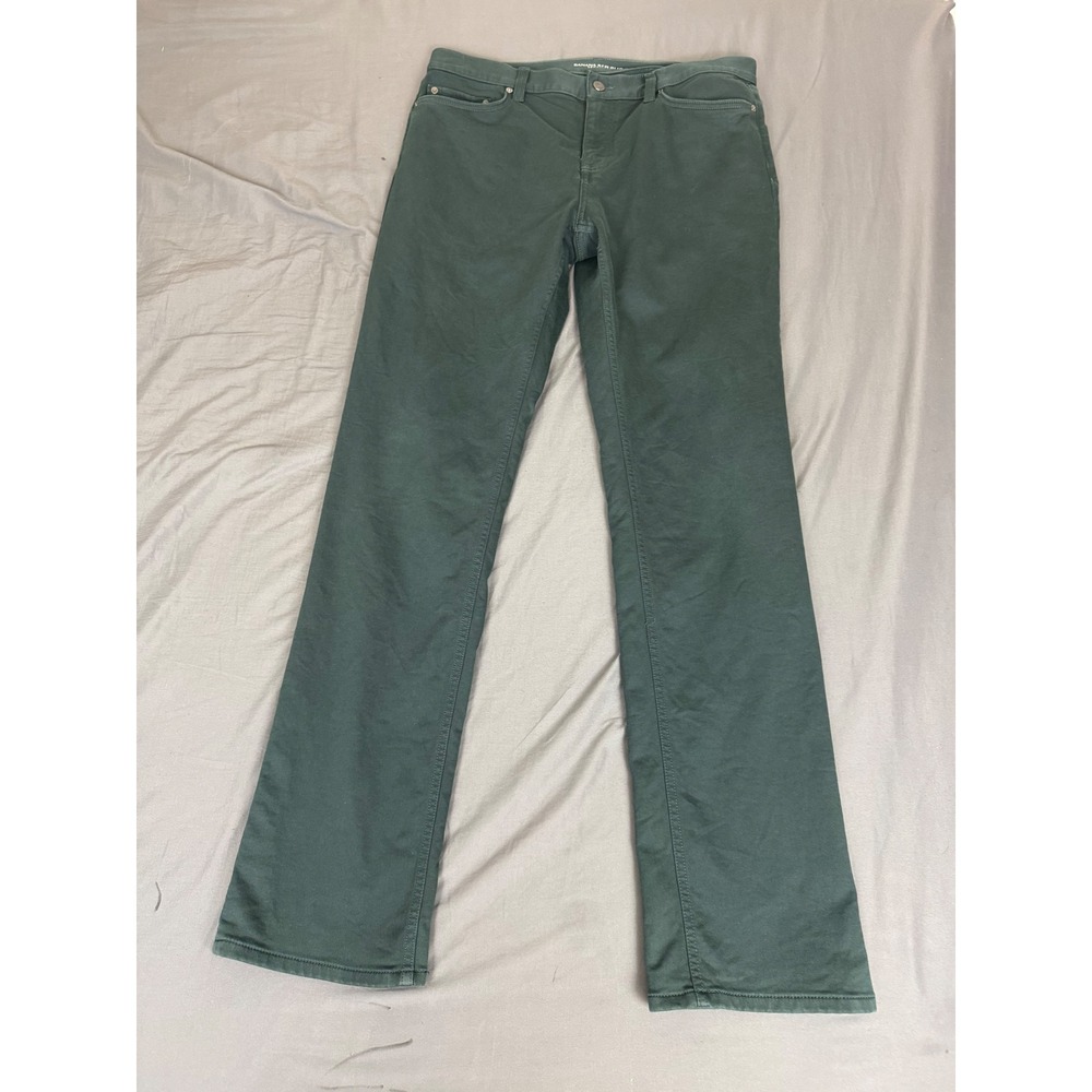 Banana Republic Slim Traveler Pants Mens 34x34 Emerald City Green 488420-16